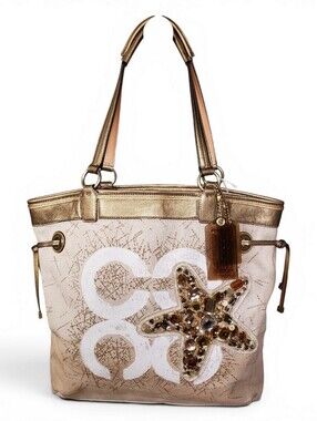 Gold Coach Poppy Tote for Sale up to 90% Off: Poshmark